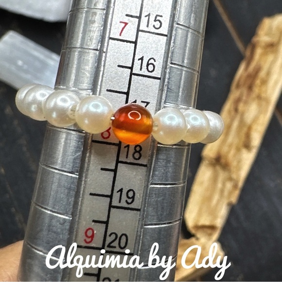 Alquimia Cream and Orange Ring with Distinctive Style - Picture 2 of 2